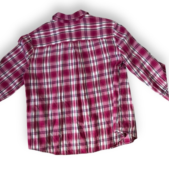 Laura Scott Pink Plaid Flannel Button Down - Picture 3 of 11
